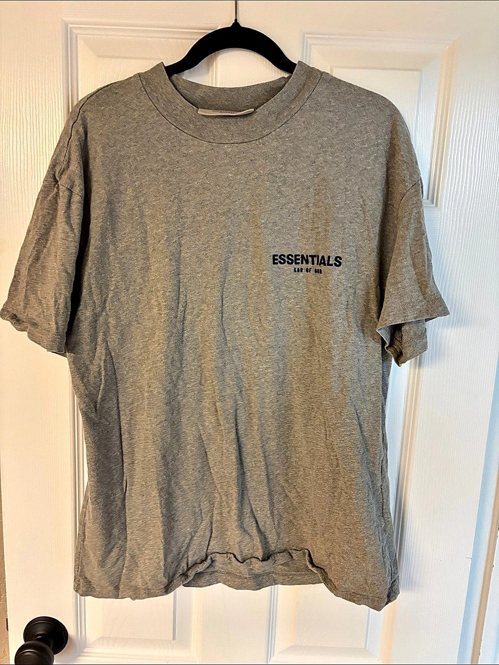 Fear of God Essentials Logo T-Shirt Short Sleeve Tee Gray Size Medium